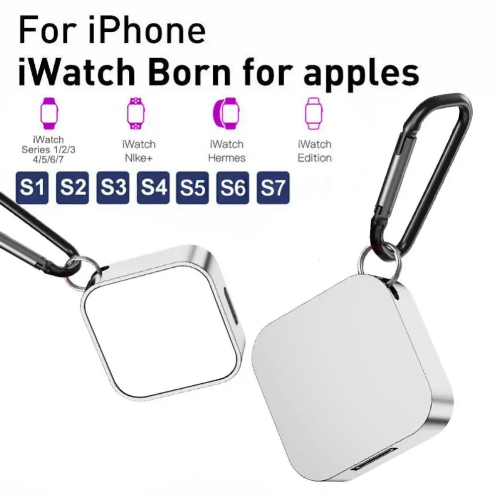 1pcs 2IN1 Portable Metal Wireless Charger For Apple Watch 7 6