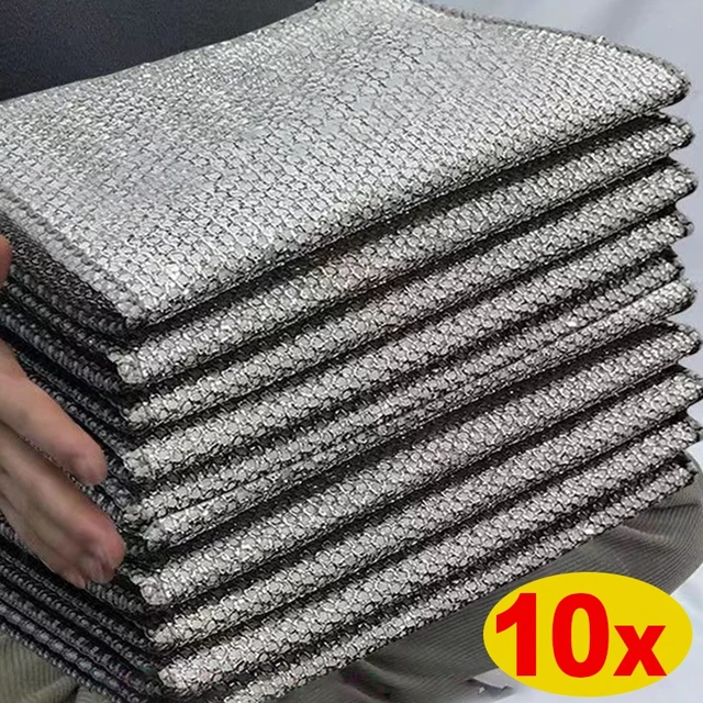 Cotton Bar Towels Multipurpose Wire Dishwashing Rags For Wet And Dry Double  Stainless Steel Scrubber Stainless Steel Scrubber - AliExpress