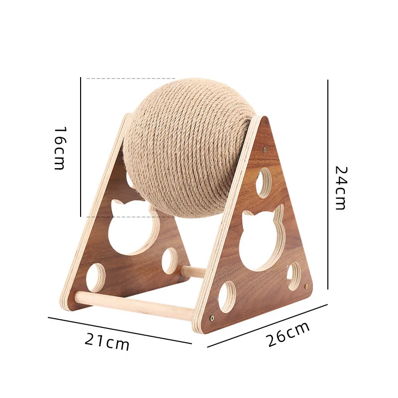 ferret toys New Funny Scraper Toy Hot Sale Wooden Scratching Board Scratching Ball For Cat Hemp Interactive Rope Toys Pet Accessories 2022 cat toys Toys