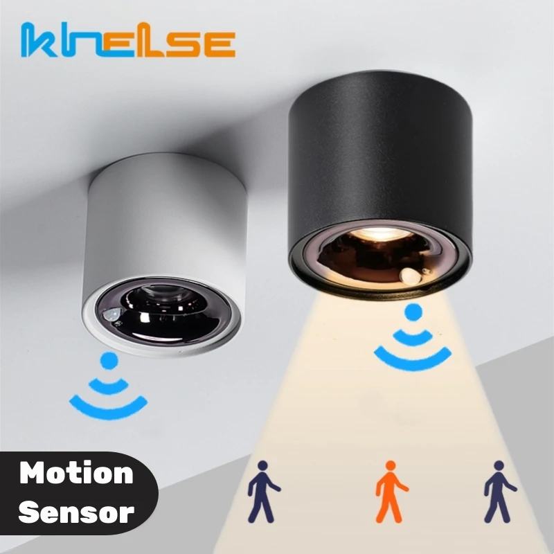 Pir Motion Sensor Led Ceiling Downlight 12w Surface Mounted Antiglare