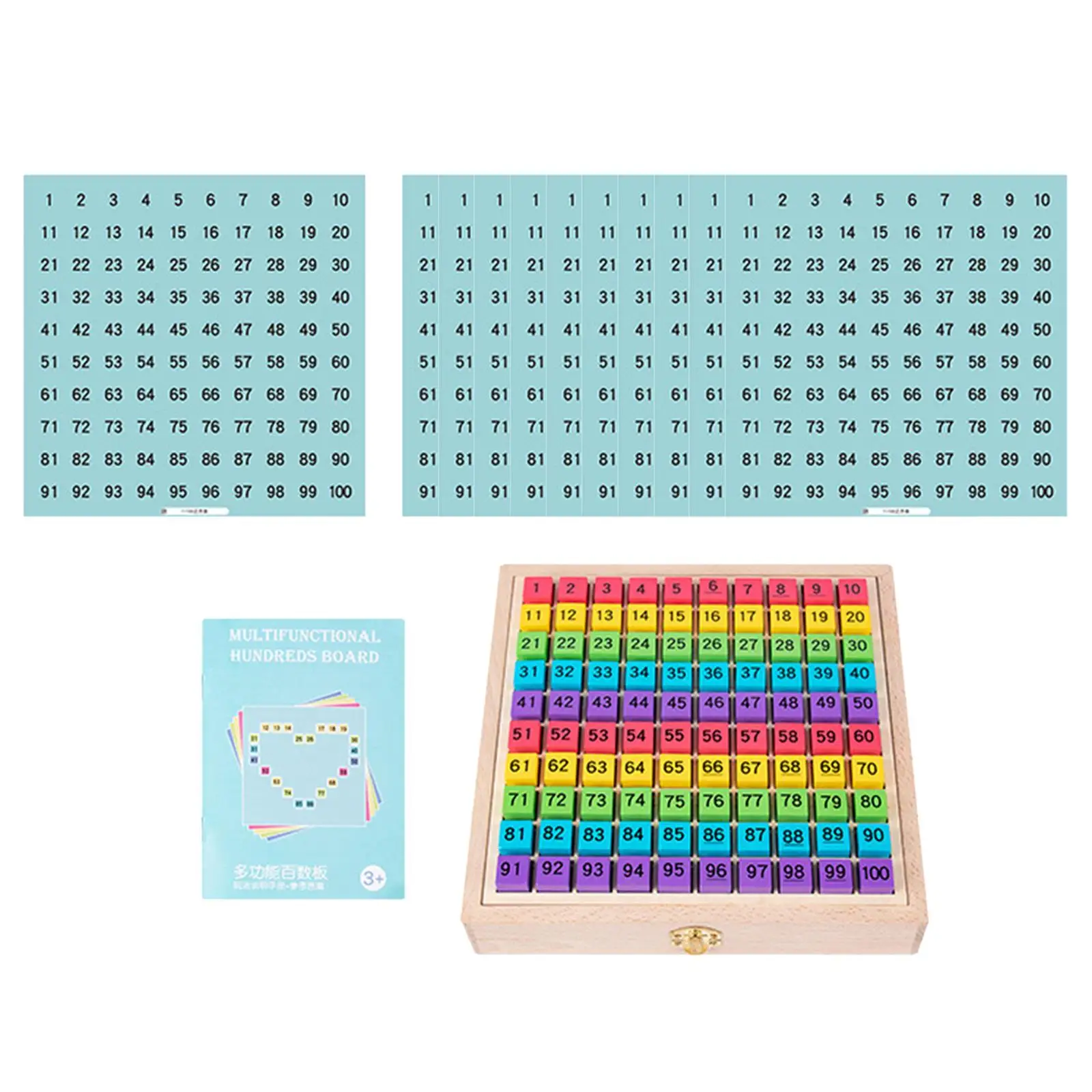 

Montessori Math Counting Hundred Board Counting Board Game for Children