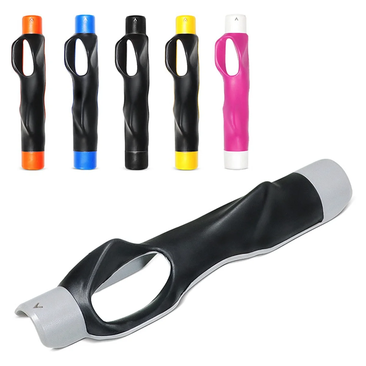 Golf Grip Training Aid Golf Club Handle for Swing Grip Trainer Left Right Hand Practice Aid,Black 3