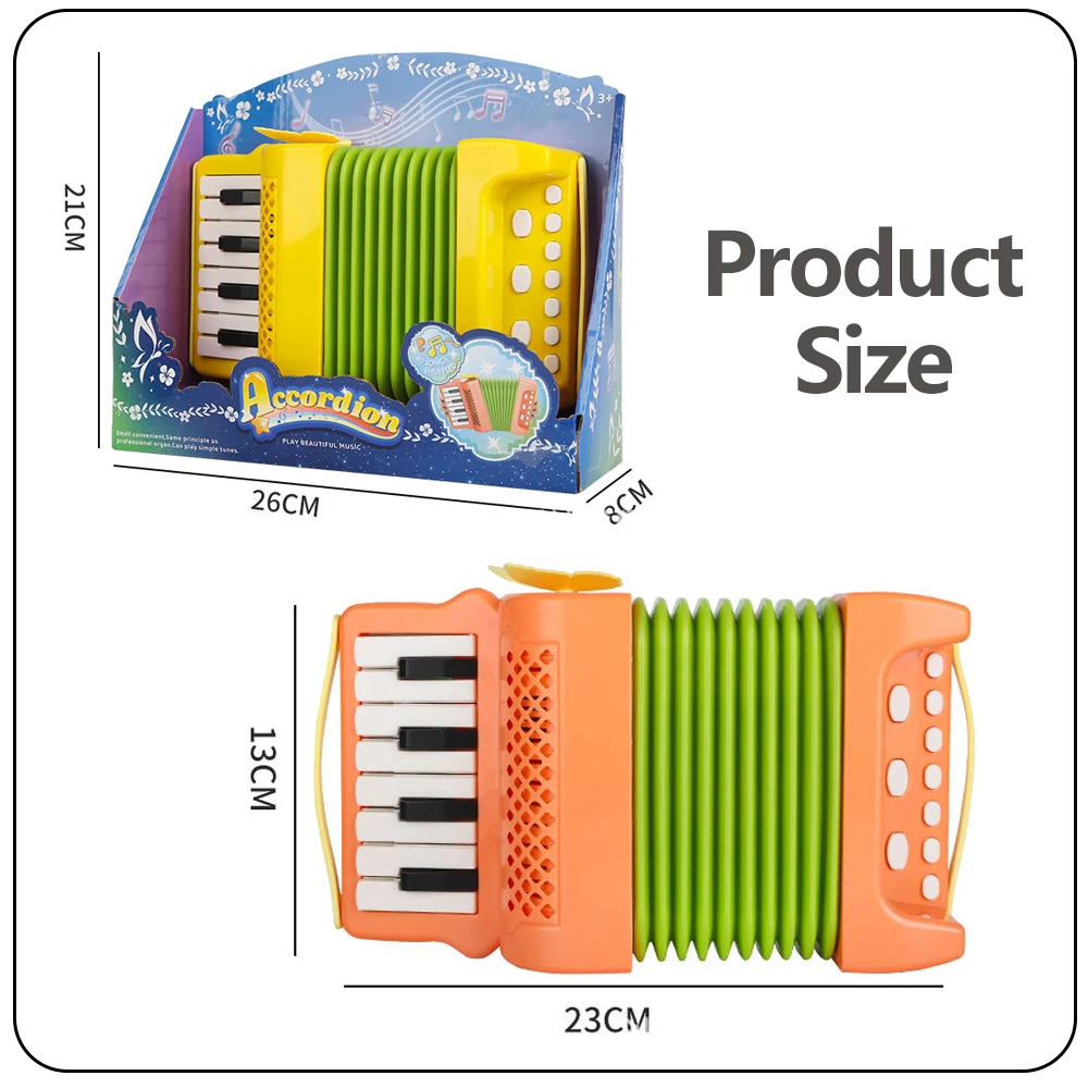 Kids Accordion,Toy Accordion for Kids Ages 3 5 9 7 10 12 Child Children  Toddlers Beginners Mini Accordion Musical Instrument 10 Keys Button Small  for