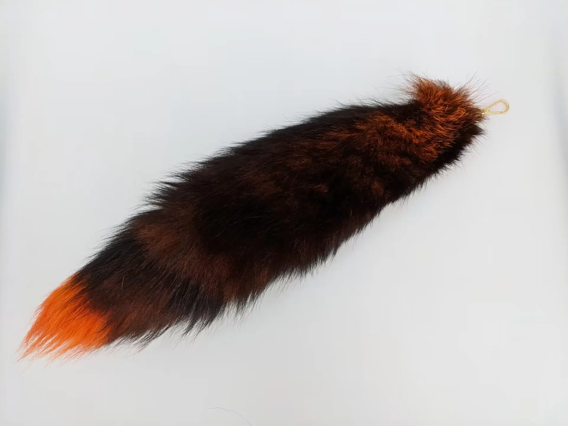 Luxurious Natural Fox Fur Tail Keychain - Chic Y2K Fashion Accessory, 40 cm