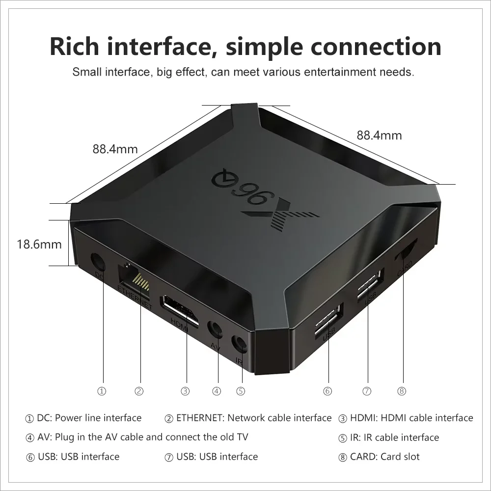 Smart TV Box X96Q Android 4K Fast Smart TV BOX 2GB 16GB
