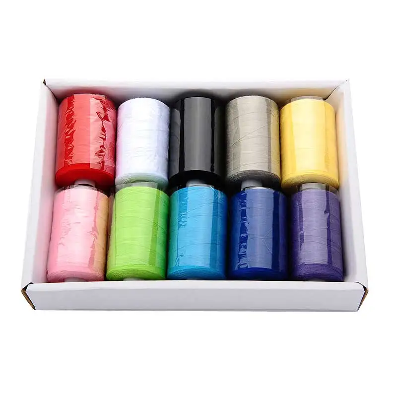 402 Sewing thread 8000 yards polyester black and white thread household  high speed flat bed sewing machine thread large roll