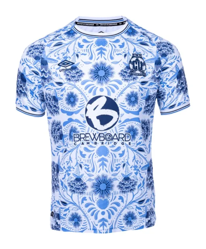 thumbnail image 1 of Tecnología de impresión 3D de camisetas de fútbol para entrenamiento deportivo masculino, sudadera de manga corta para adultos Cambridge United, 1 of 4