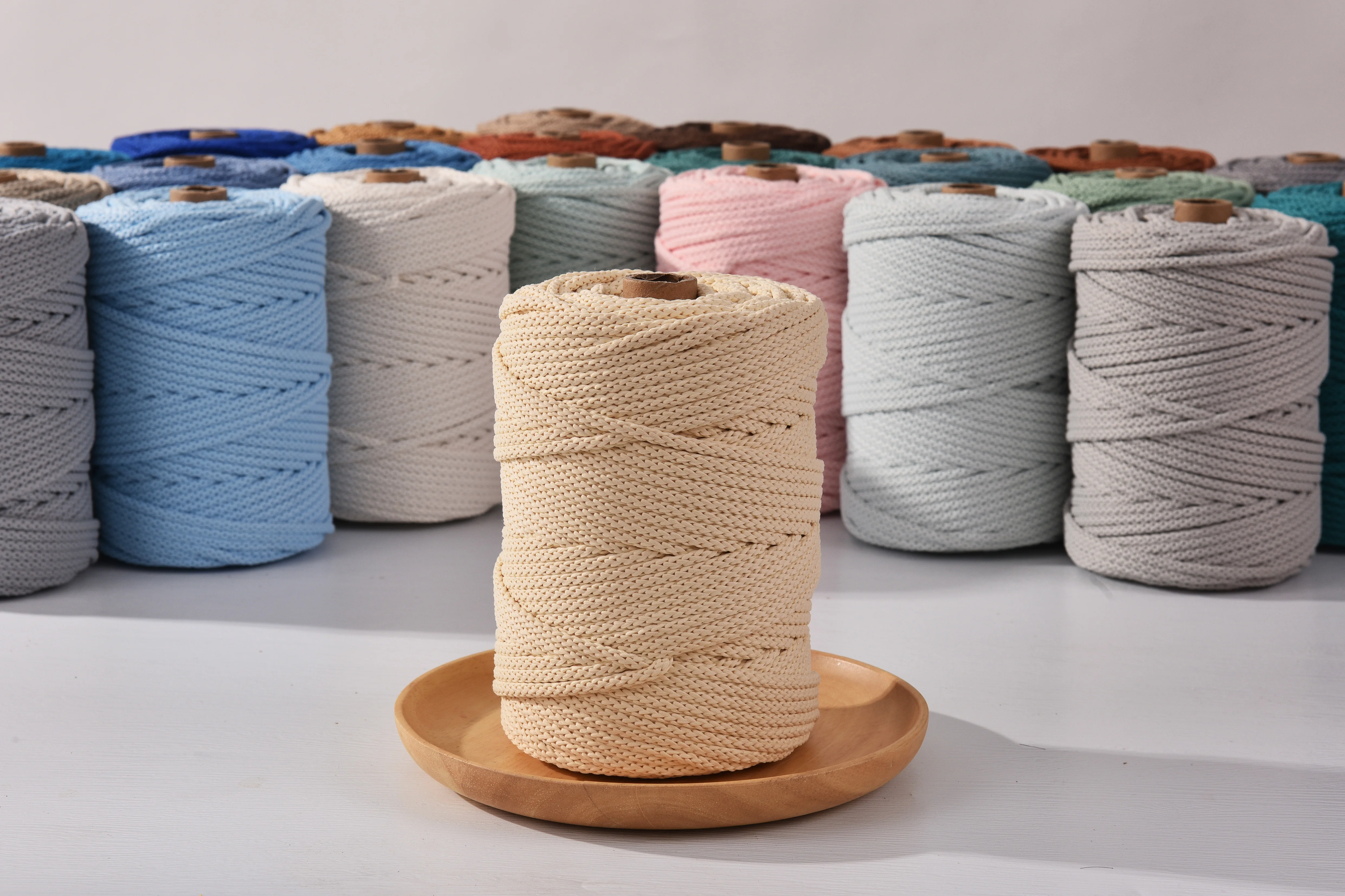 5.5MM Polyester Knitting Cord 100yards Macrame braid cord 600g 4