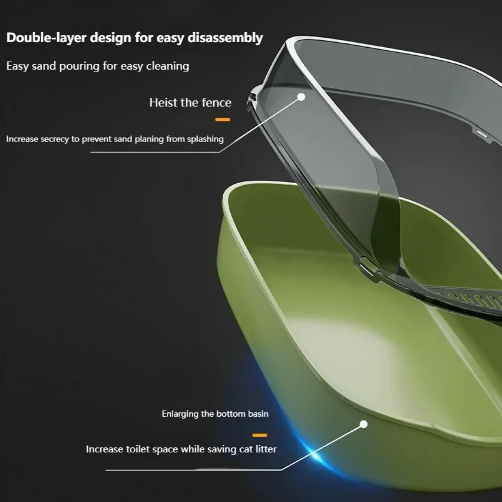 Open Cat Litter Box with Scoop 3
