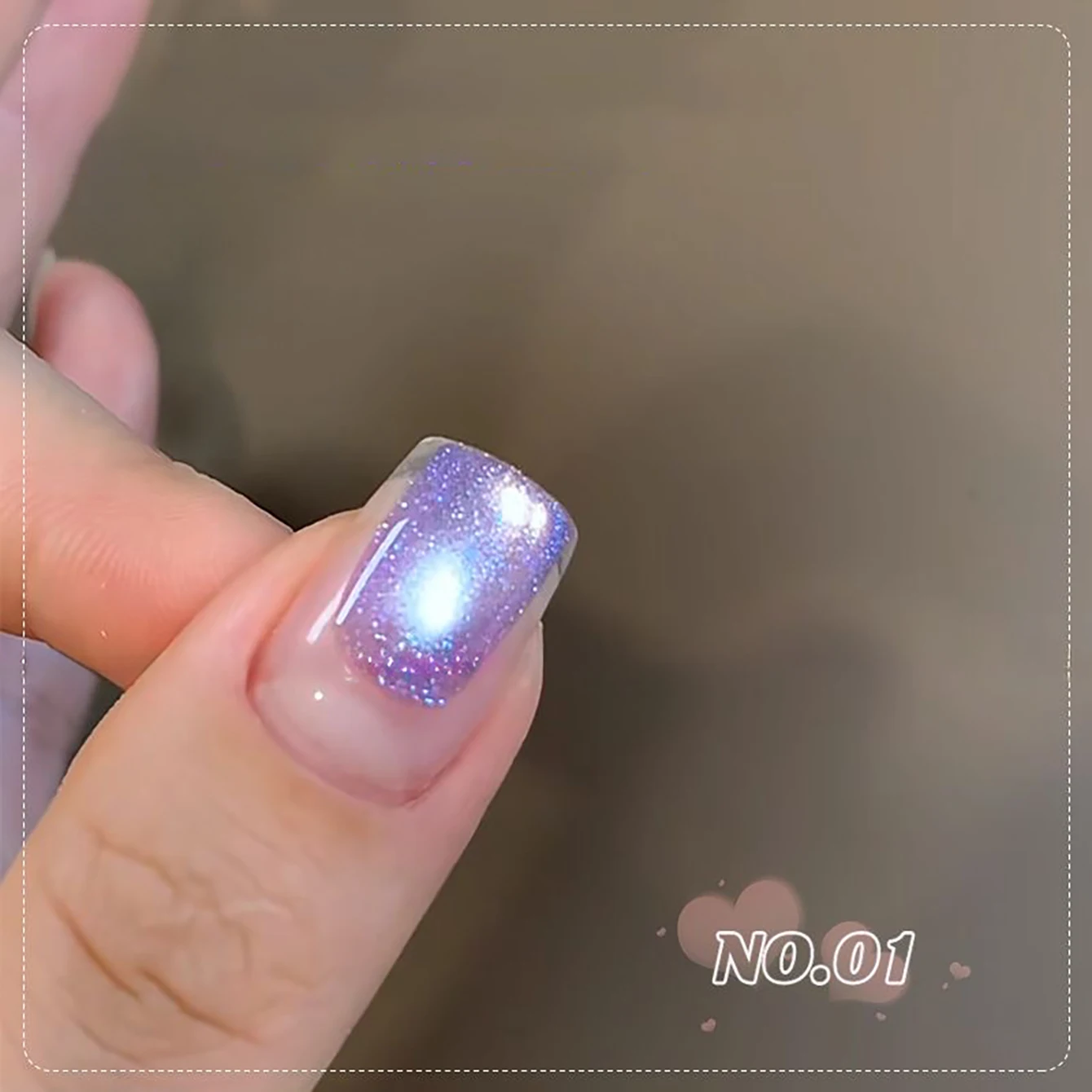 MIANEL 12ML 화이트닝 문폴 스타리 컬러풀 글라스 비즈 캣아이 젤 네일 폴리쉬 2026 뉴 스프링 네일 화이트 네일 1-8개