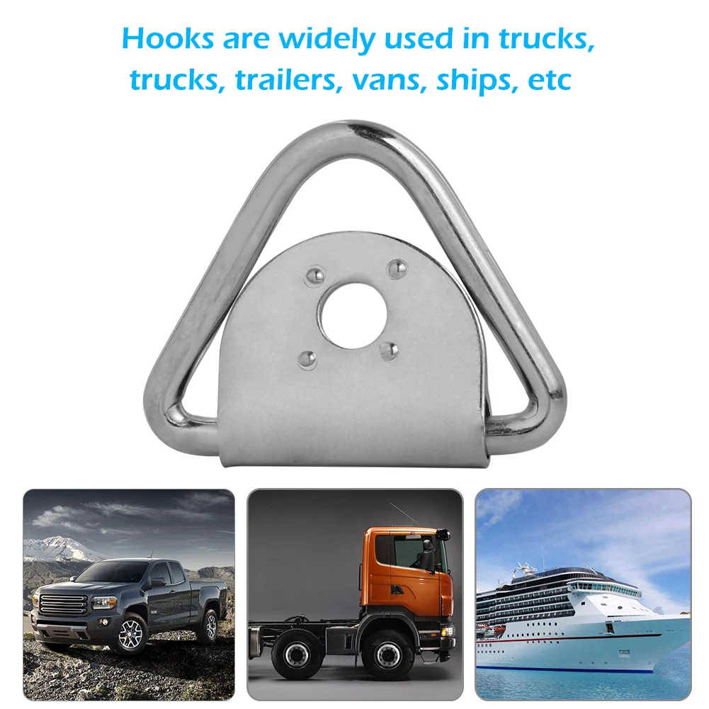 650kg/1433lbs Lashing D-Ring Tie Down Anchor for Truck Trailer Van Boat Horsebox Product Name Hook Gross Weight 70 g