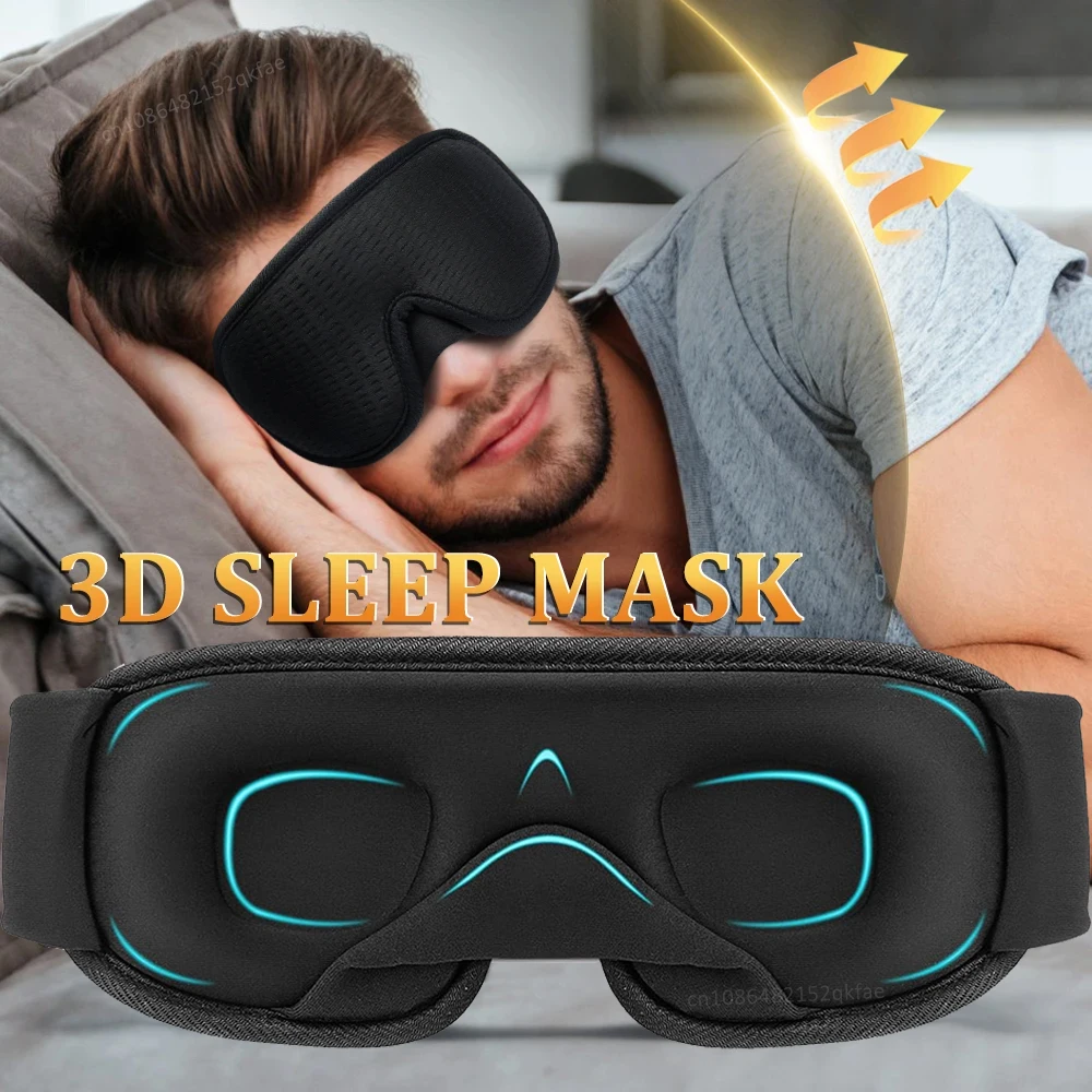 3D Sleeping Mask 100% Blockout Light Sleep Mask For Eye Soft Eye Mask for Travel Eyeshade Night Breathable Blindfold Slaapmasker Best Sellers In Beauty & Health