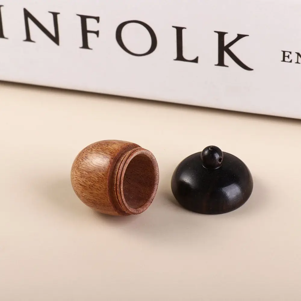 Medicine Pill Container 1pc Solid Wood Pill Box for Outdoor DIY