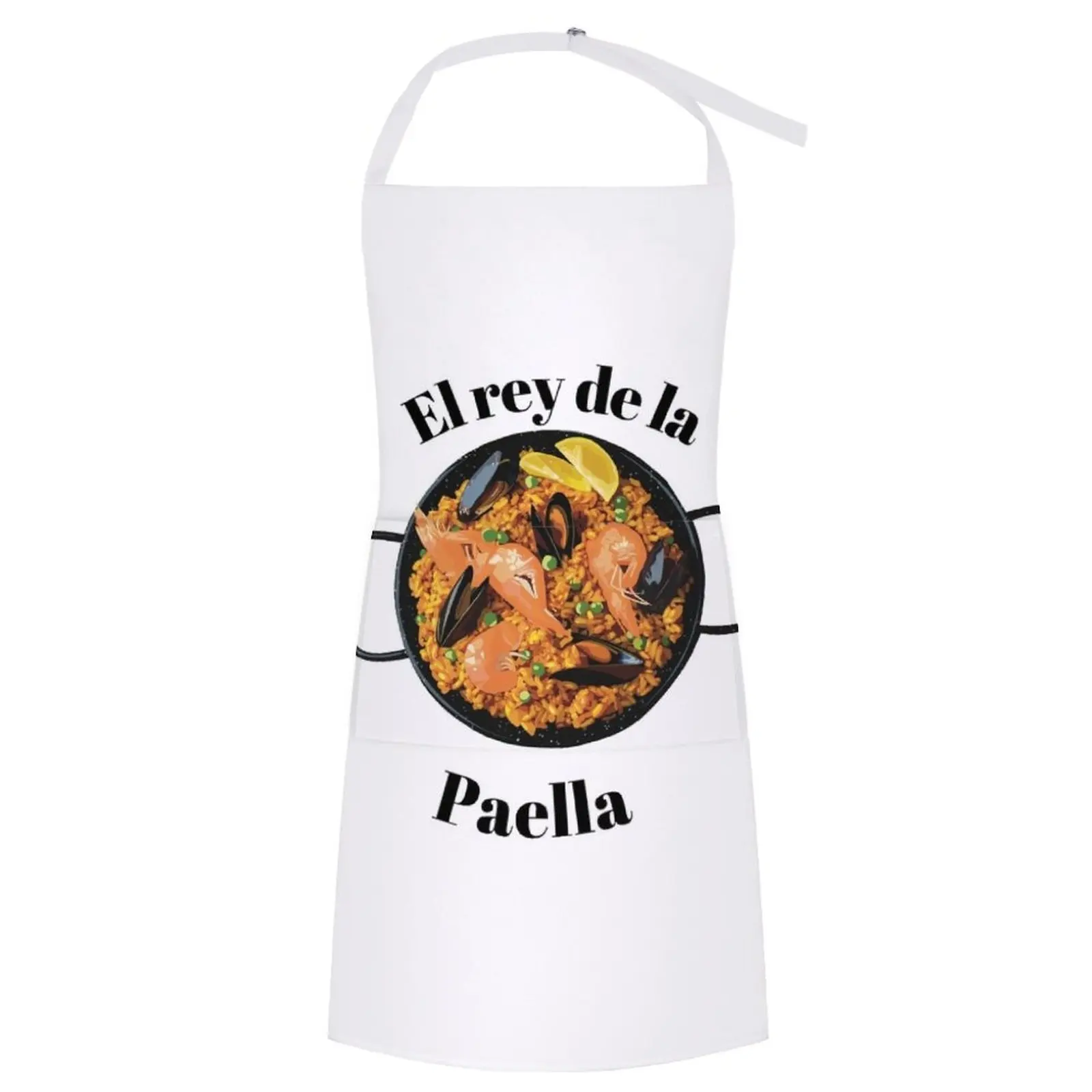 

El rey de la paella Apron Women's Dress Bib For Kitchen Cooking Apron