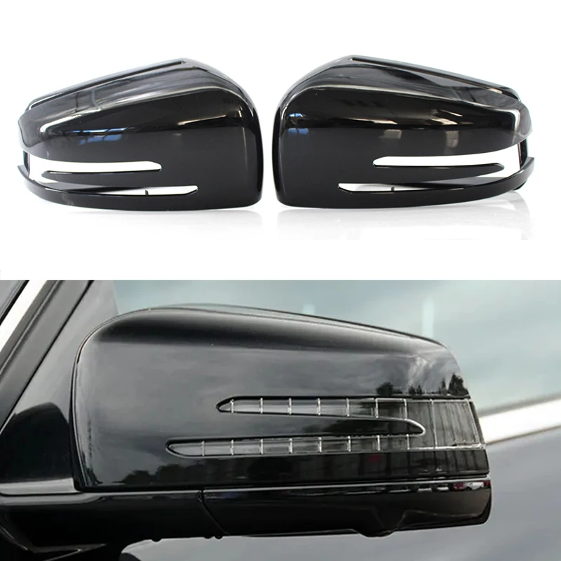 

1 Pair Carbon Fiber Rearview Mirror Cover Glossy Cap For Mercedes Benz A C E S Class W204 W212 W218 W176 W221 C207 A2128100164