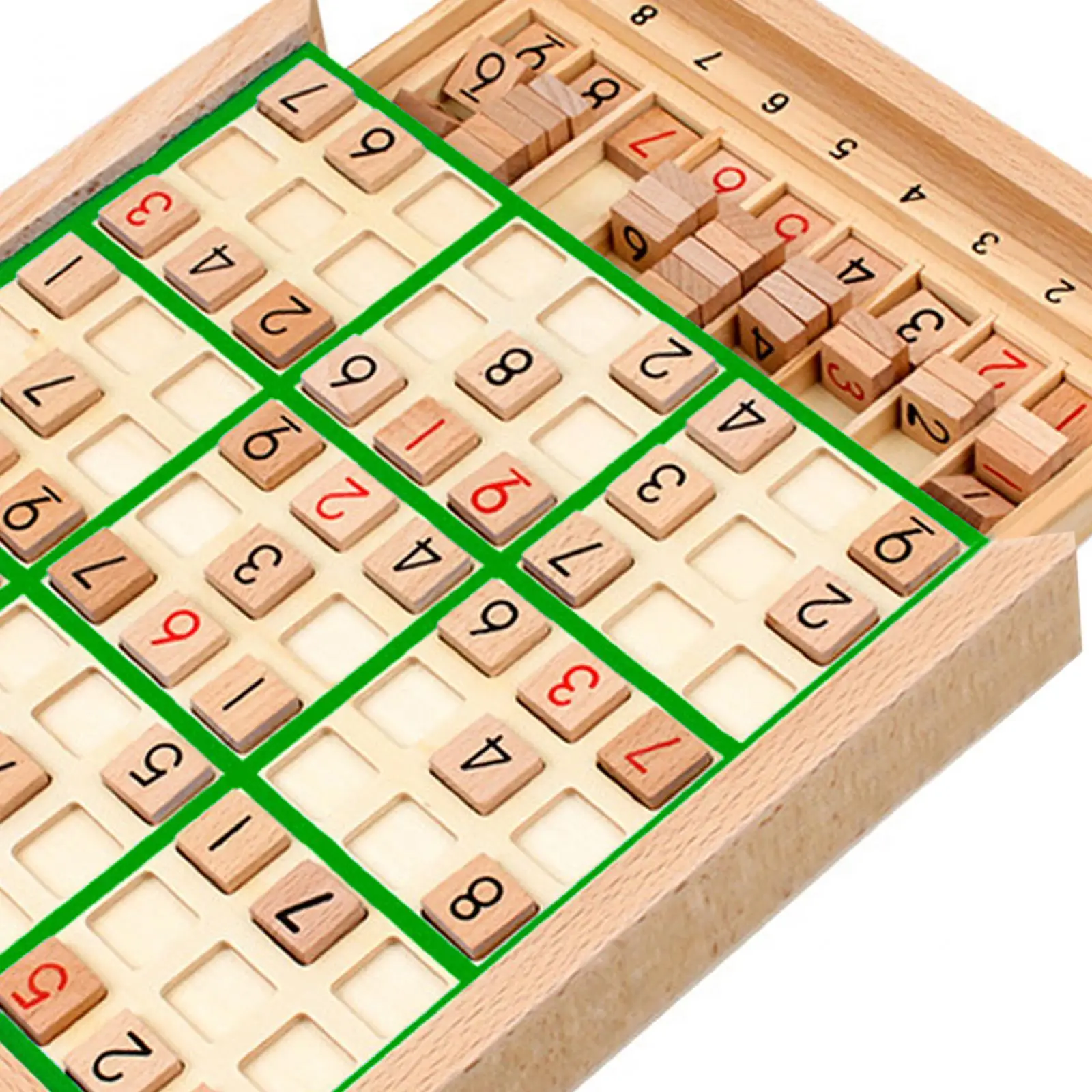 Wooden Sudoku Board Family Game Educational Playset for Kids Christmas Gift 5
