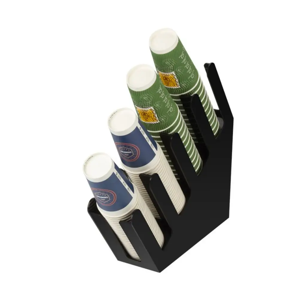 

Черный Вертикальный диспенсер для кофейной чашки с 1/2/3/4/5/6 отделениями, стойка-органайзер, экономия места, прочный Настольный держатель для крышки чашки