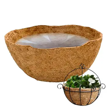 코코넛 섬유 벽 화분 교체 라이너, 내구성 있고 두꺼운 코코 라이너, 홈 발코니 정원용 냄비 매트