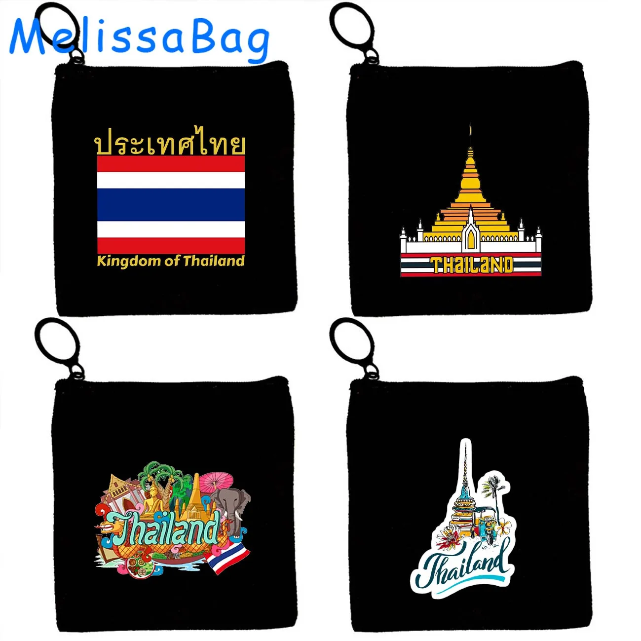 Флаг пхукета из Бангкока, Таиланд, графика, храм ват арун на рассвете, Холщовая Сумка, кошелек для мелочи, брелок, карта, сумка для хранения, кошелек, сумка на молнии