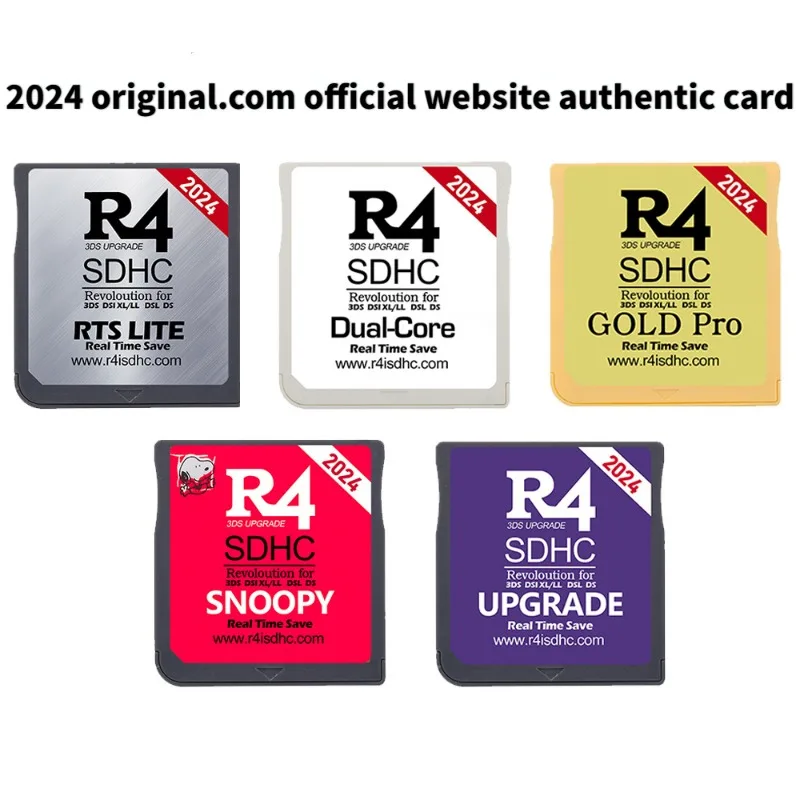 

2024 new R4I Sdhc gold/silver/white R4 game card official genuine English suitable for NDS/3D/2D optional brand 32G 64G