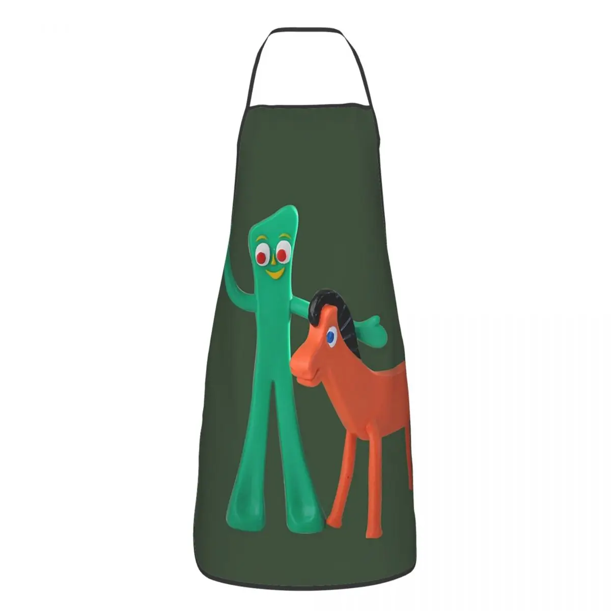 

Фартук Gumby и Pokey с мультяшным рисунком для женщин и мужчин, кухонный шеф-повара, кухонный фартук, домашний слюнявчик для выпечки, унисекс, для взрослых