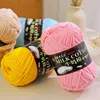 3pcs 125g/ball Fancy Milk Cotton Mixed Yarn Scarf Thread Baby Cotton Thread Wool Knitting Yarn 1