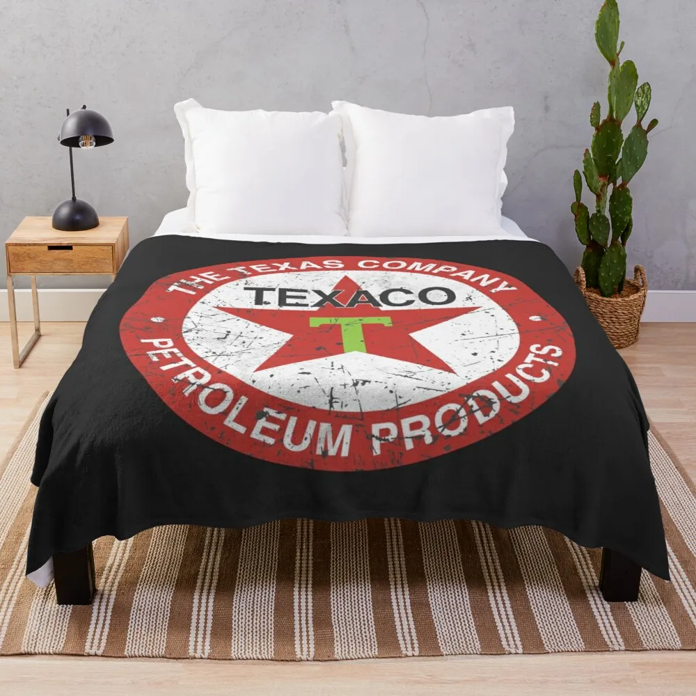 

Texaco Oil Company Vintage ClassicThrow Blanket Hairy Blanket