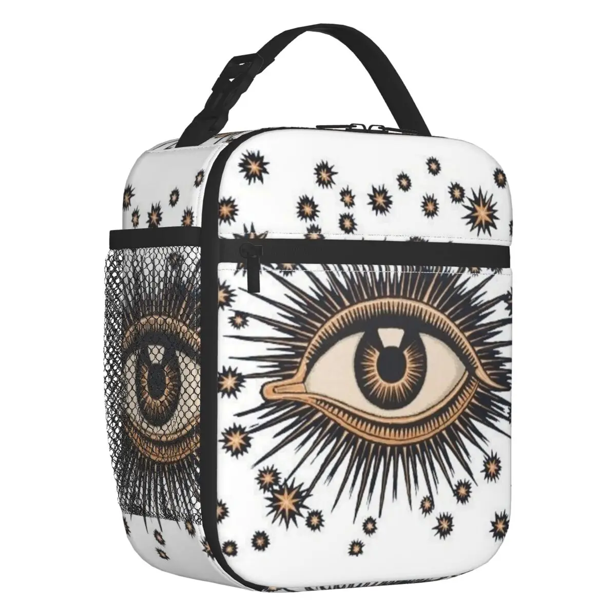 

Turkish Evil Eye Thermal Insulated Lunch Bags Nazar Amulet Pattern Boho Resuable Lunch Container for Outdoor Picnic Food Box