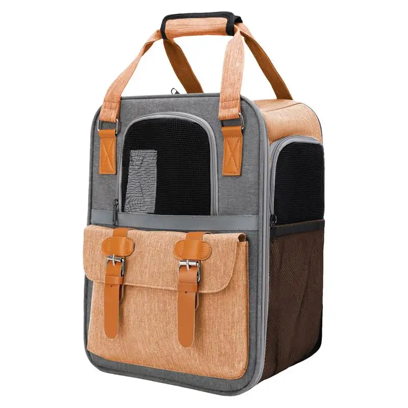 

Pet Travel Carrier Foldable Pet Bag Carrier Portable Ventilated Design Travel Outdoor Cat Backpack Bag For Walking Camping