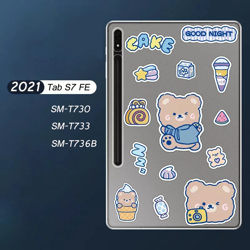 Силиконовый чехол из ТПУ для Samsung Galaxy Tab S7 FE 12,4 дюйма 2021 дюйма