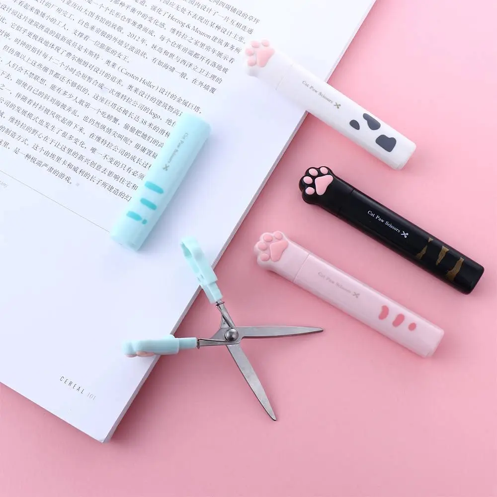 

Cute Multifunctional Stainless Steel Hand Scissors Mini Portable Kawaii Cat Paw Art Scissors School Stationery Novelty