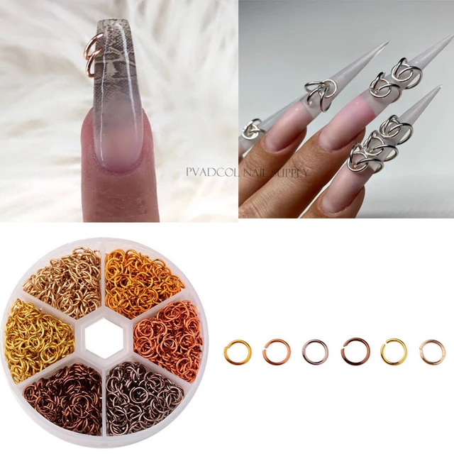 Piercing Dangle Nail Art Punk Charms Glitter 3D Nails Rhinestone