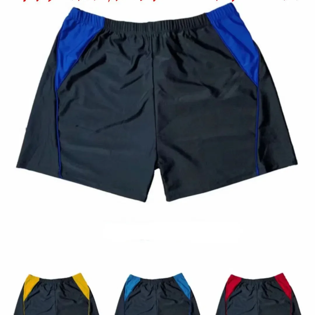 Plus Size Flat Angle Swimming Trunks Men's Beach Hot Spring Simple Solid Color Swimwear Equipment for plus Size Men up to 300 Po