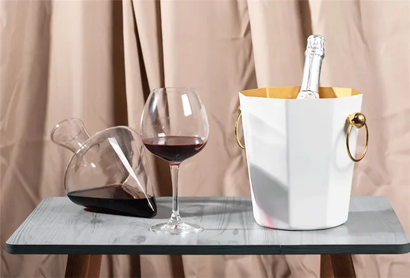 White black noble KTV Wine Bottle Cooler Beer Chiller Barrel Silver Gold European style champagne barrel deer head ice bucket