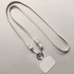 Elegant Crossbody Phone Lanyard with Adjustable High - End Leather Strap (White)