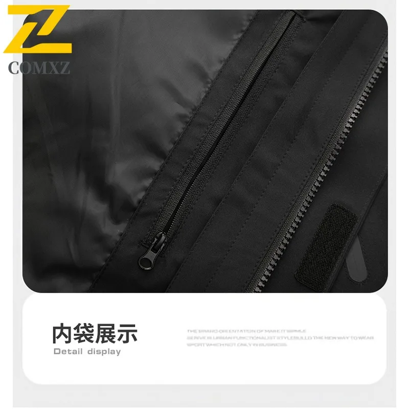 COMXZ Lightweight Mens Jacket 2025 Mountaineering Windproof Motorcycle Coat Casual Cycling Durable Autumn New Mens Clothing