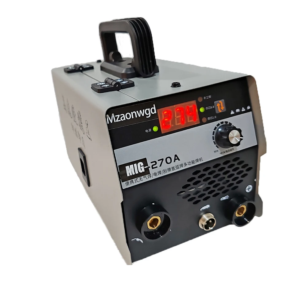 Mzaonwgd Non-Gas Semi-automatic Welding Machine MIG270 With wire and welding mask For Gasless Iron Soldering Portable MIG Welder
