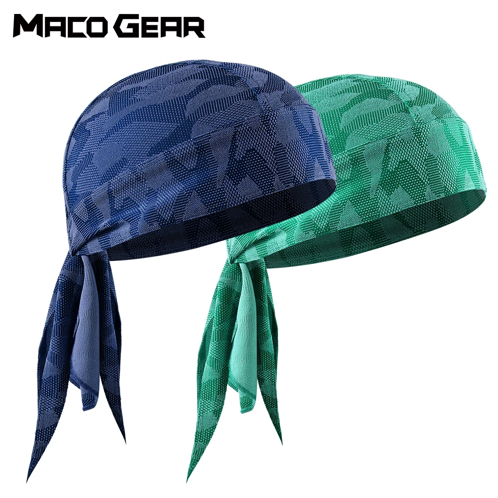 Summer Running Pirate Hat Elastic Knitted Camo Cap Cycling Headgear Fitness Head scarf Tennis Bicycle Beanie Sport Hat Men Women 1