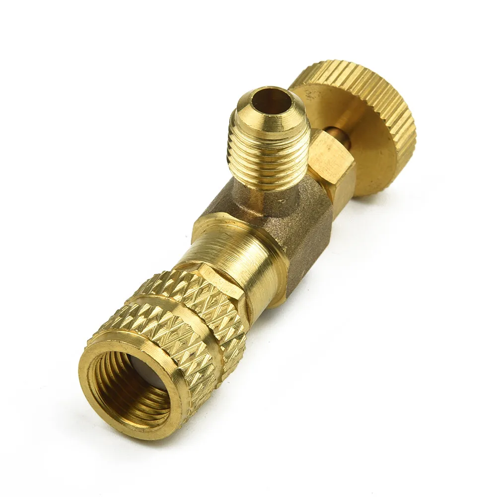 R22 R410A Refrigeration Tool Air Conditioning Safety Valve Adapter Fitting 1/4" Inch Charging Hose Valve