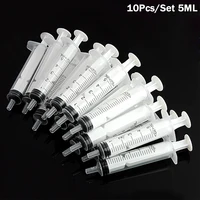 5ML Nutrient Mini Plastic Syringes Without Needle Measuring Analyze Disposable Hydroponic Pet Feeding Syringe 5ML OPP 10Pcs/Set 1