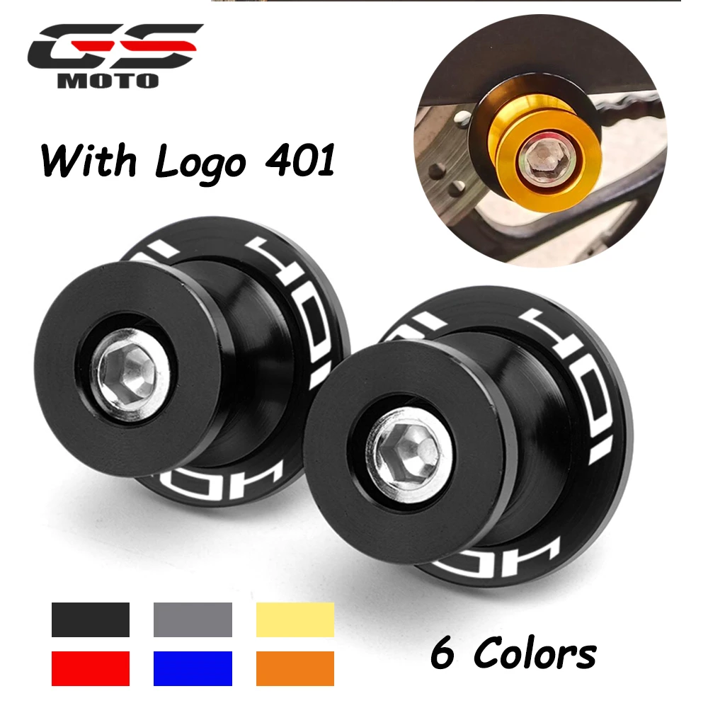 

Логотип для Husqvarna Svartpilen 401 Vitpilen 401 катушки с маятниковым рычагом ползунок стенд Винт поворотный рычаг 10 мм болты CNC Запчасти для мотоциклов