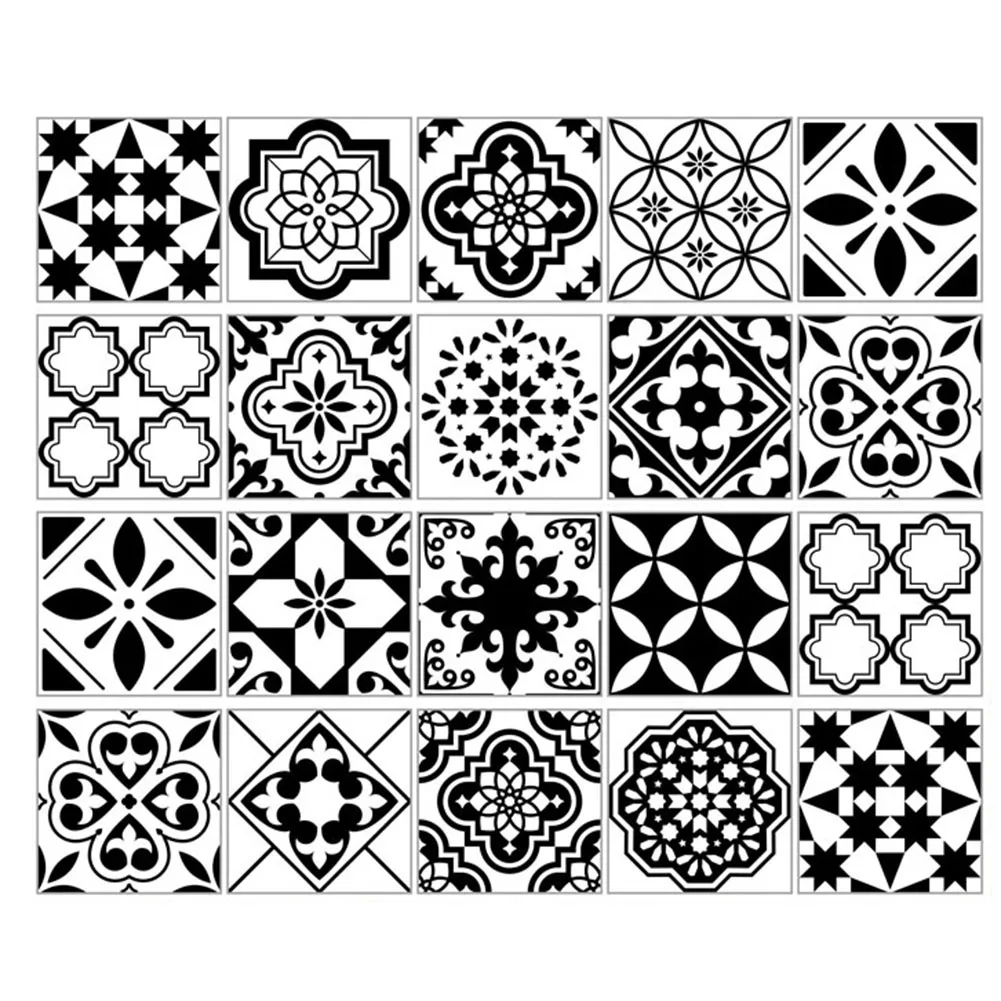 Nordic Waterproof PVC Self-adhesive Tiles Stickers Wall Decal Kitchen Decor