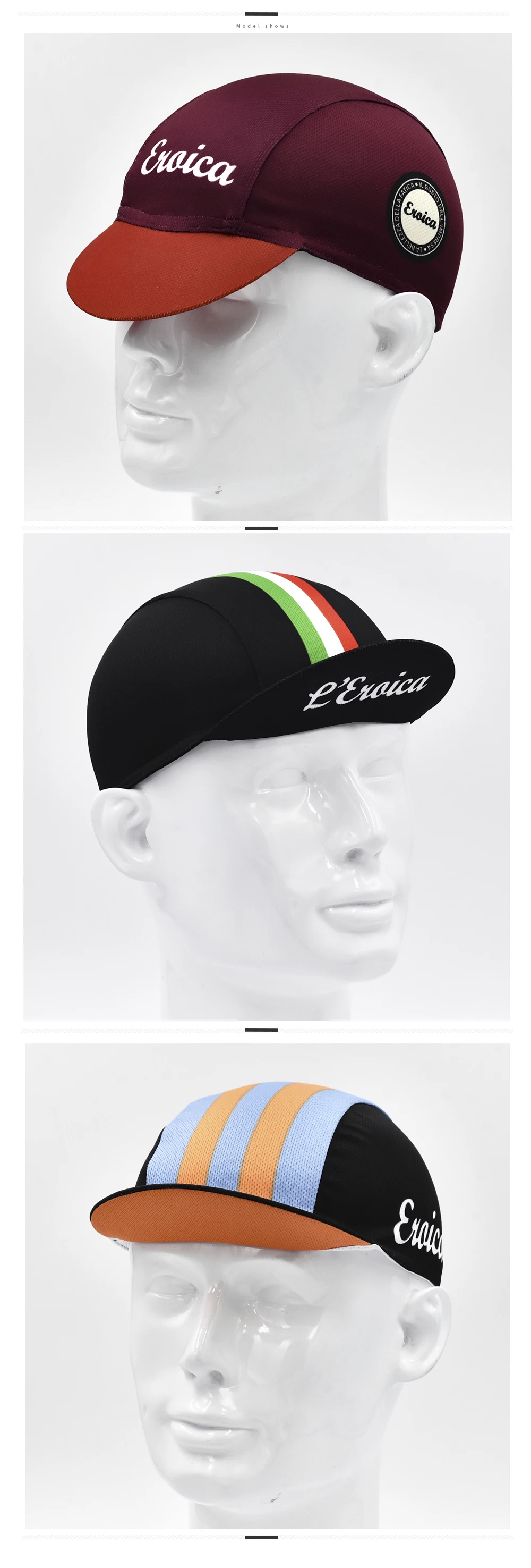 Klassische Retro-Radkappe für den Außenbereich, Sport, atmungsaktiv, schnell trocknend, Unisex – Detail 4