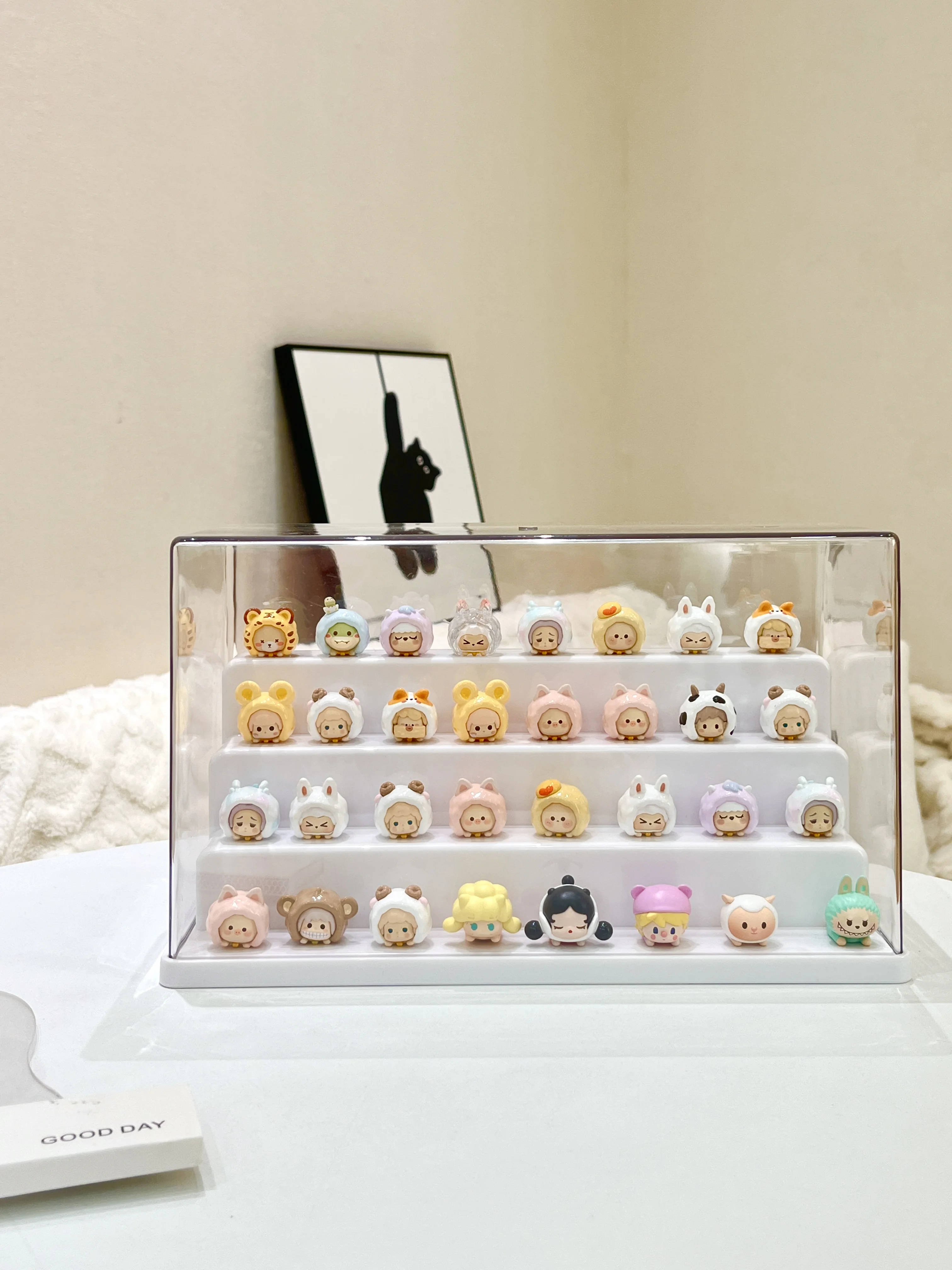Description Picture 3 of itemCute Little Blind Box Storage Box Acrylic Micro Landscape Ornament Organizer Dustproof Mystery Box Showcase Mini Dolls Display