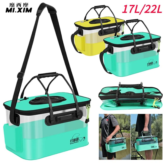 Portable Fishing Bags EVA Collapsible Fishing Bucket Live Fish Box Water  Container Basin Tackle Storage Bags Live Fish Bait Case - AliExpress