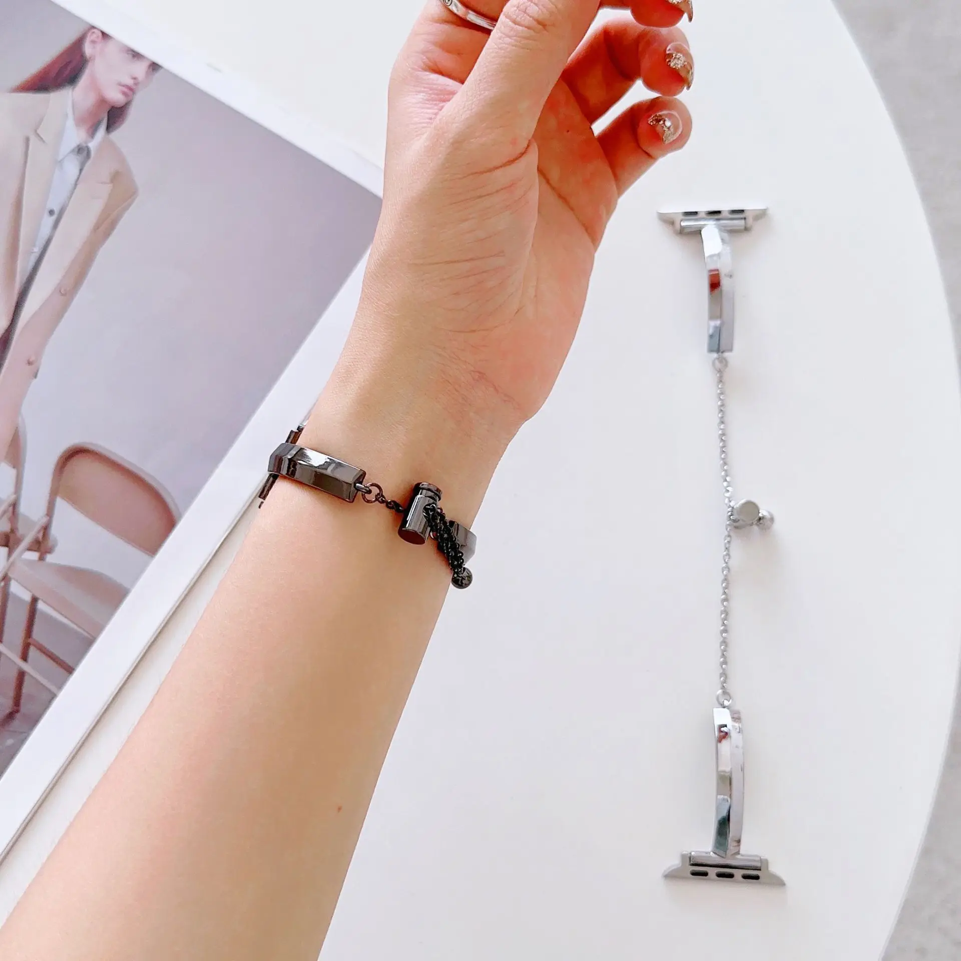 Elegant Diamond Steel Bracelet