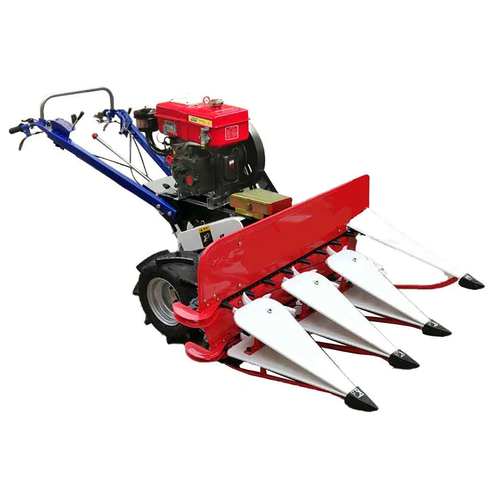 

Rice Wheat Mini Reaper Walk Behind Harvester with 6.5HP Diesel Engine