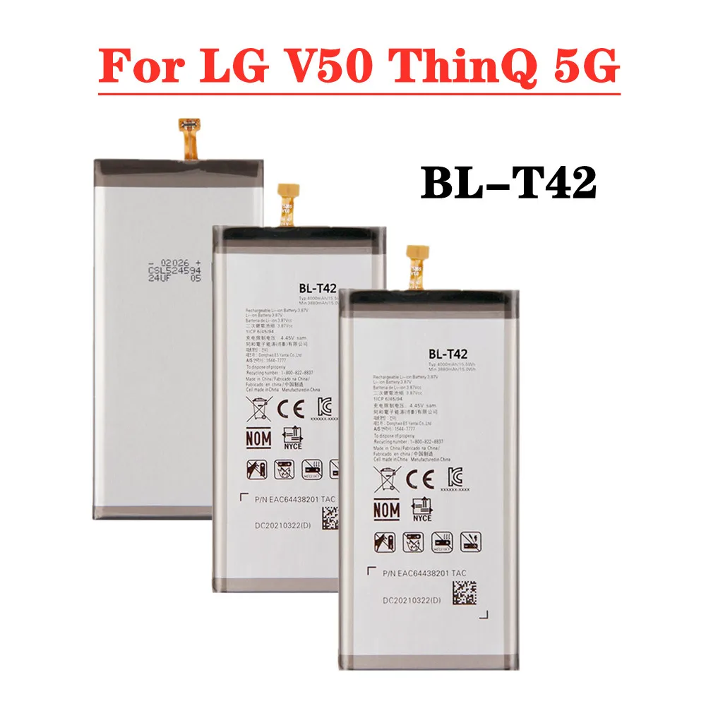 

High Quality BLT42 BL-T42 Phone Battery For LG V50 ThinQ 5G LM-V500 V500N V500EM V500XM 4000mAh Replacement Battery ,In Stock