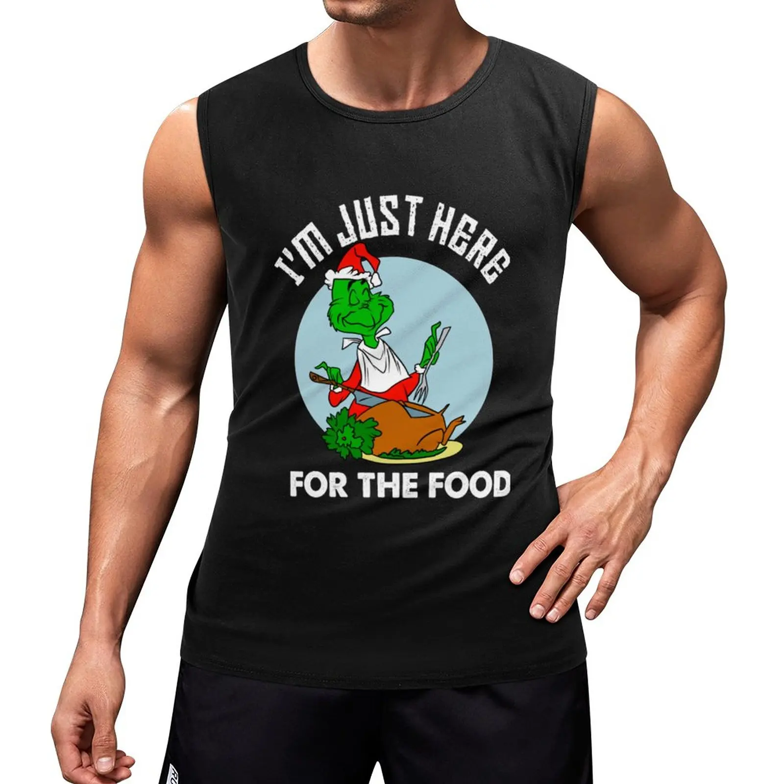 

New I'm just here for the food Tank Top gym shirt men t-shirt for men