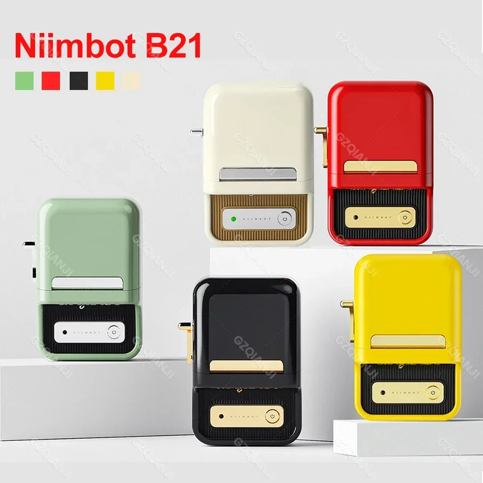 Niimbot B21 Mini Impressora Térmica Portátil Etiqueta de Código de Barras Mobile Maker Etiqueta Faça Você Mesmo Presente do Pequeno Negócio Novo Largura 2050 mm
